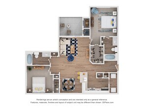 Two Bedroom - Comal 6308 floor plan